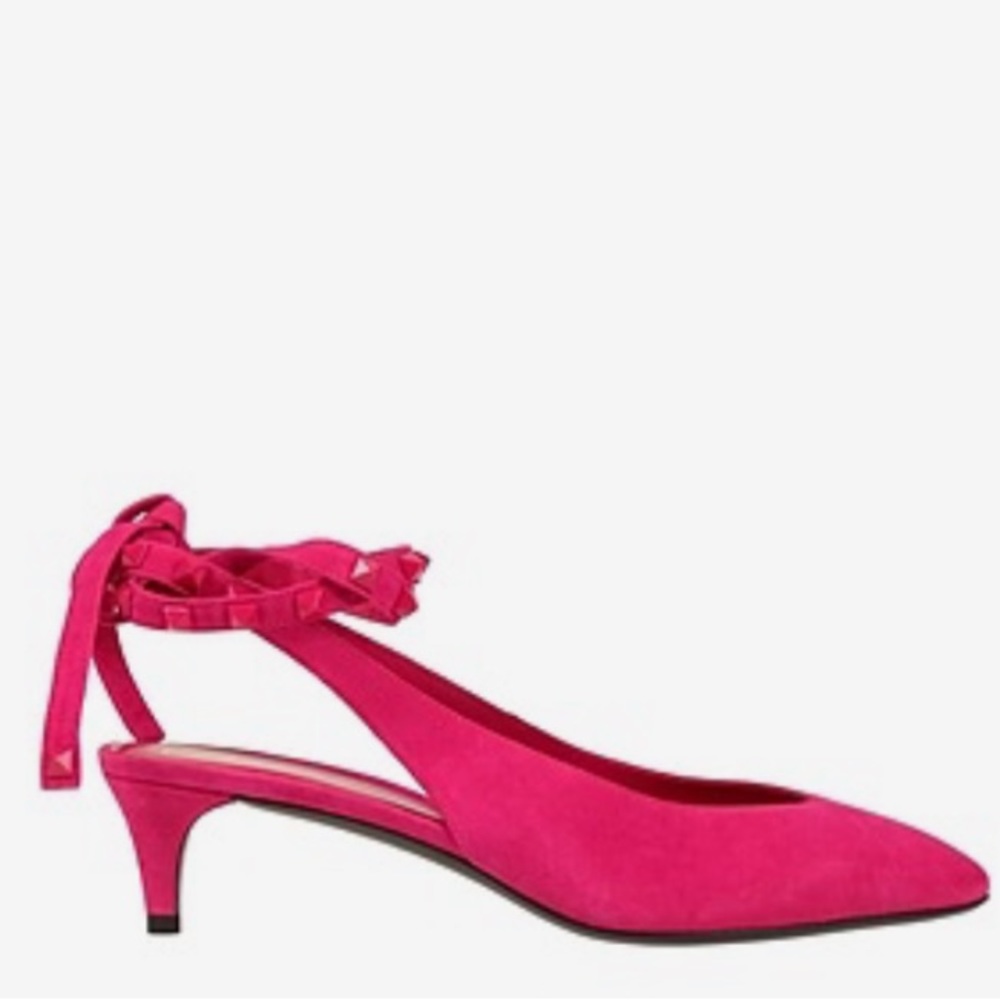 Authentic Valentino Garavani Fuchsia Rockstud Wraparound Heels Size 39
